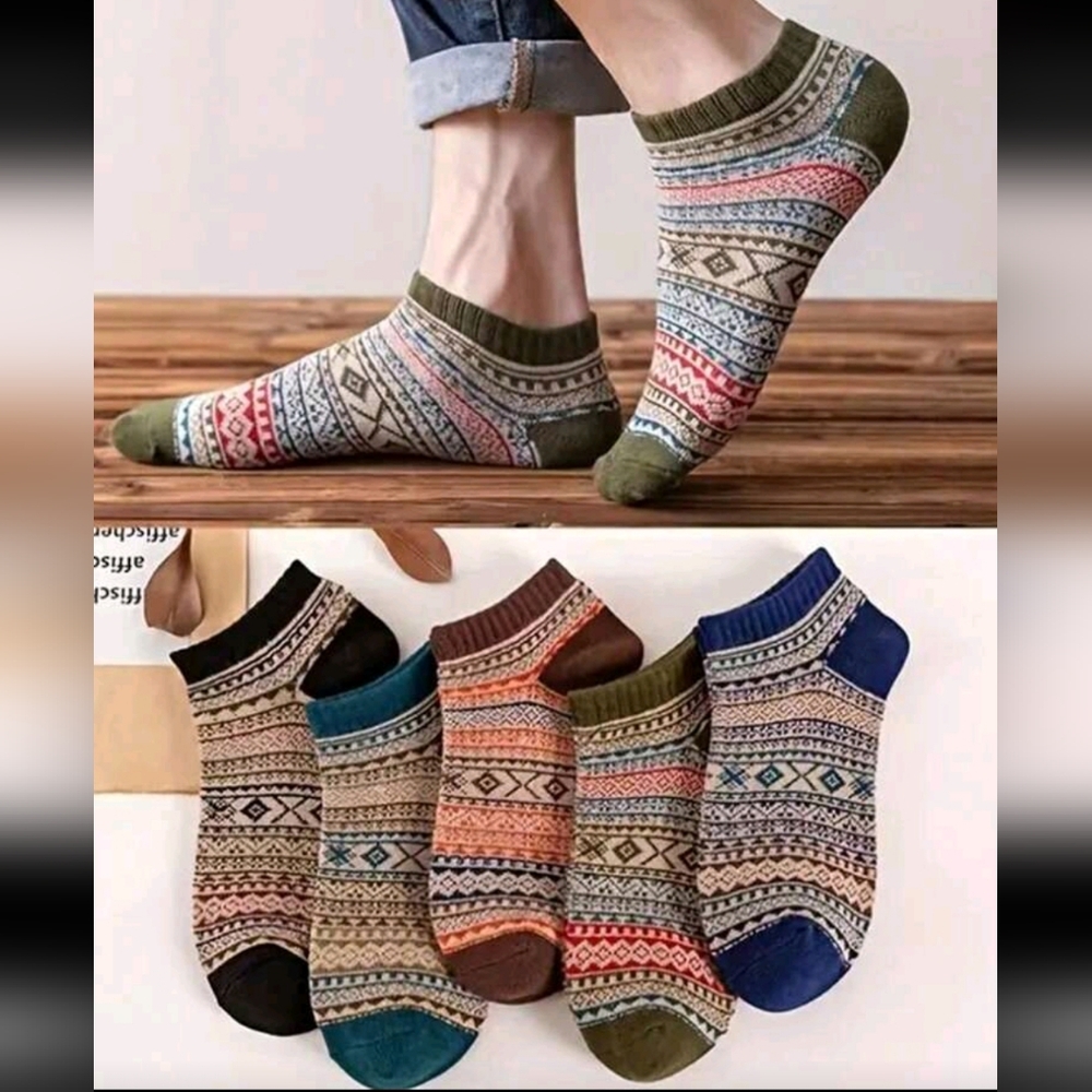 New 5 Pairs Autumn/Winter Striped Socks